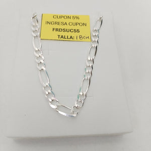 PULSERA 3X1 PLATA .925 18 CM 5.33 GR (NUEVO)