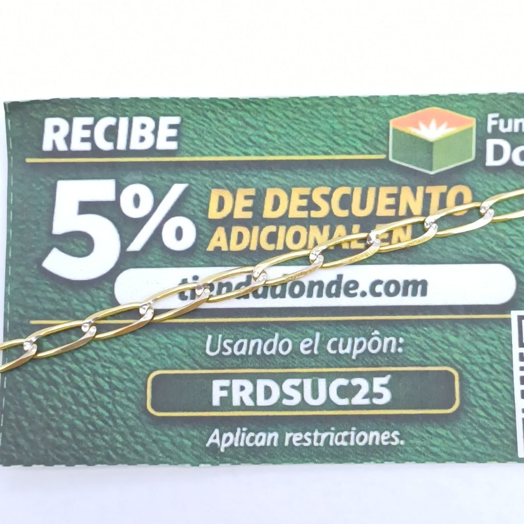 PULSERA TEJIDO ESLABONES 4G 18 CM (NUEVO)