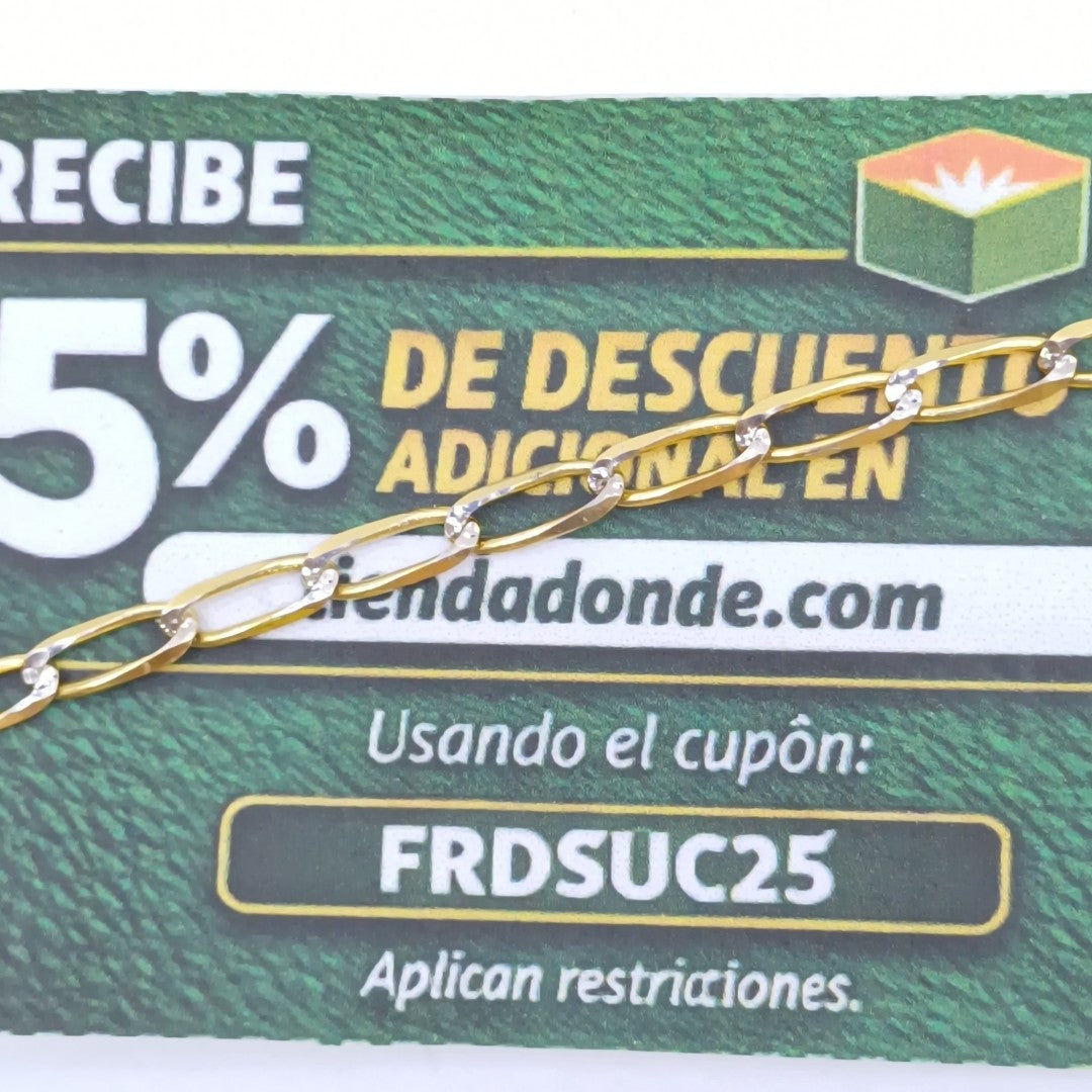 PULSERA TEJIDO ESLABONES 4G 18 CM (NUEVO)