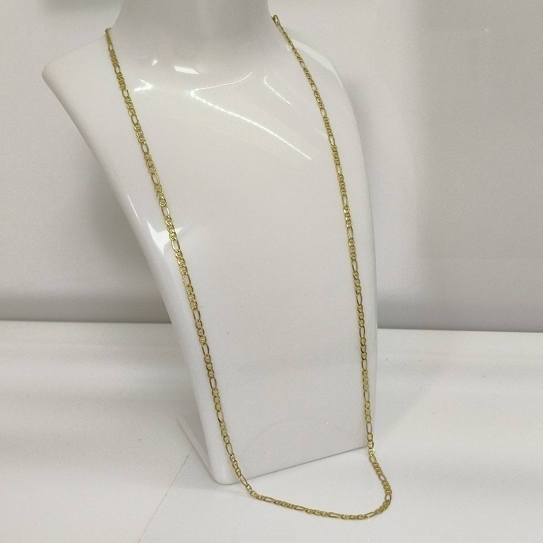 CADENAS TEJIDO FIGARO GUCHI ORO 10K 60 CM 5.3 GR (NUEVO)