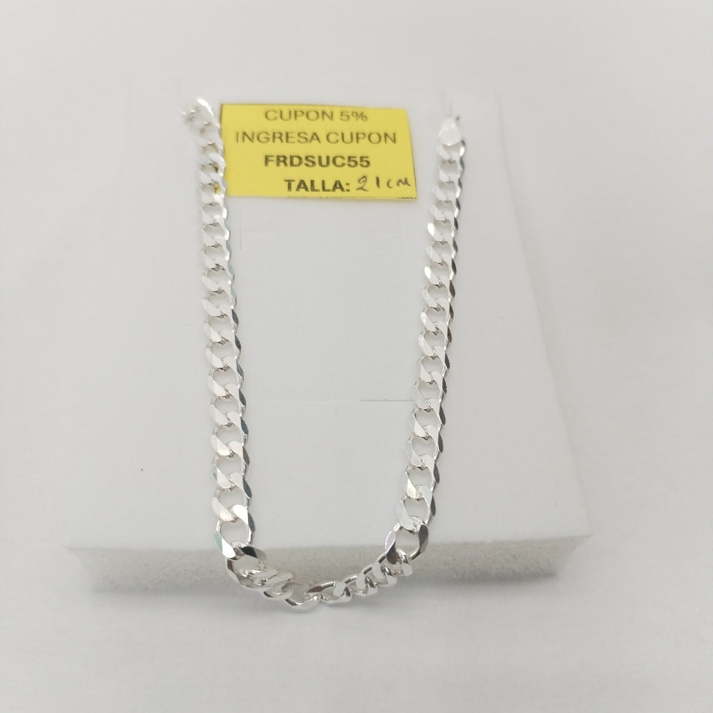 PULSERA BARBADA PLATA .925 21 CM 7.43 GR (NUEVO)