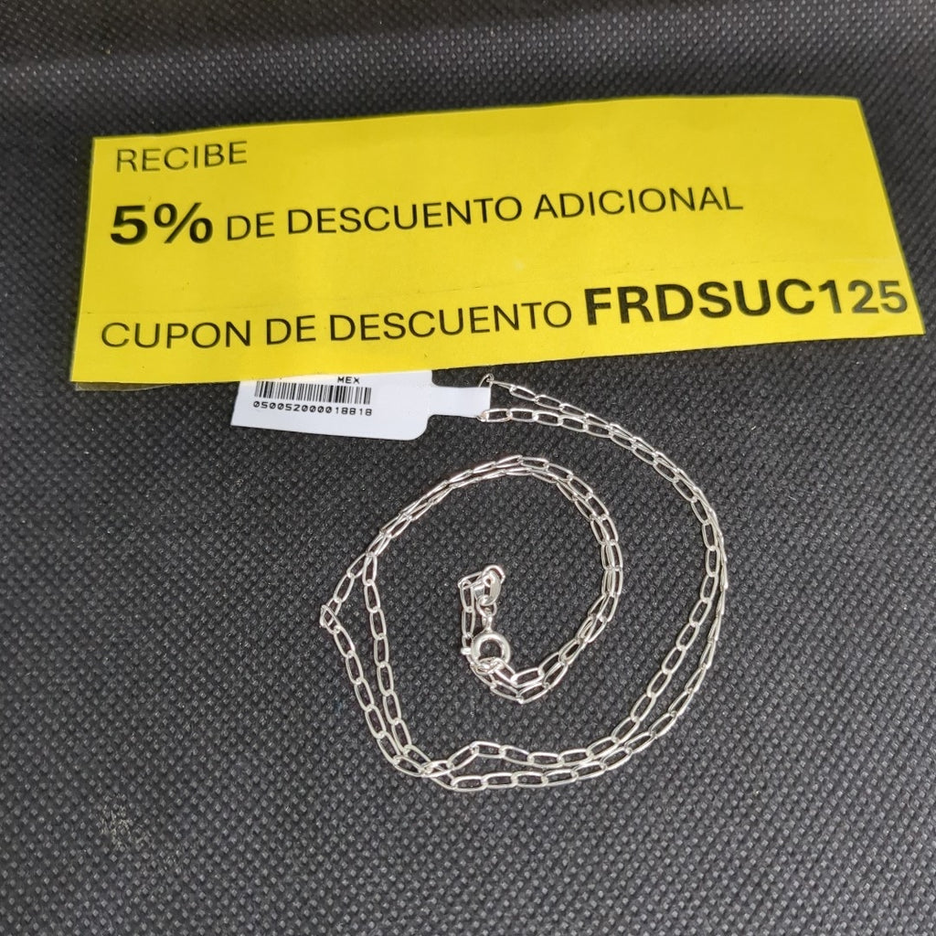 CADENA TEJIDO ESLABONES PLATA .925 50 CM 2.7 GR (NUEVO)