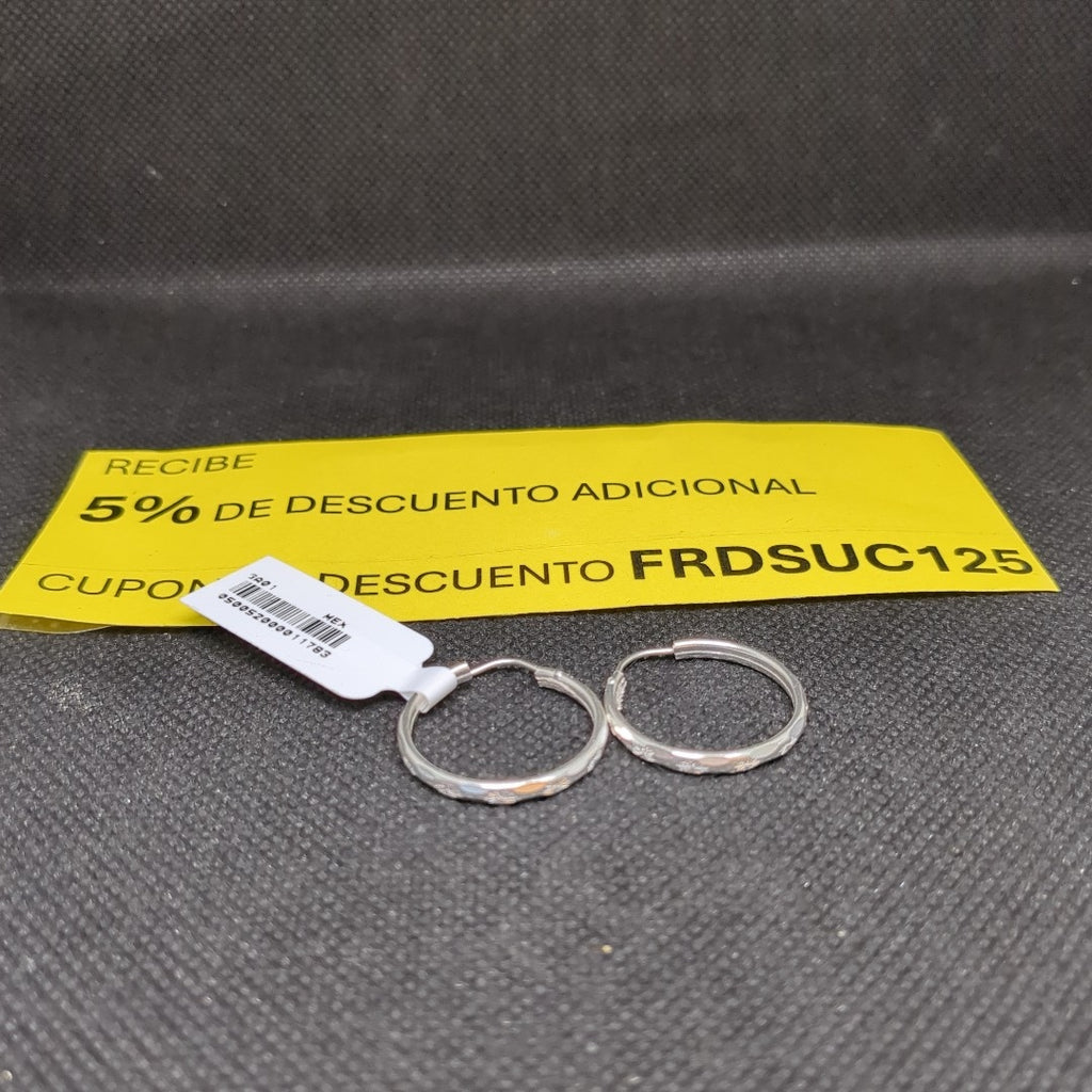 PAR ARRACADAS FACETADA PLATA .925 2.1 GR (NUEVO)