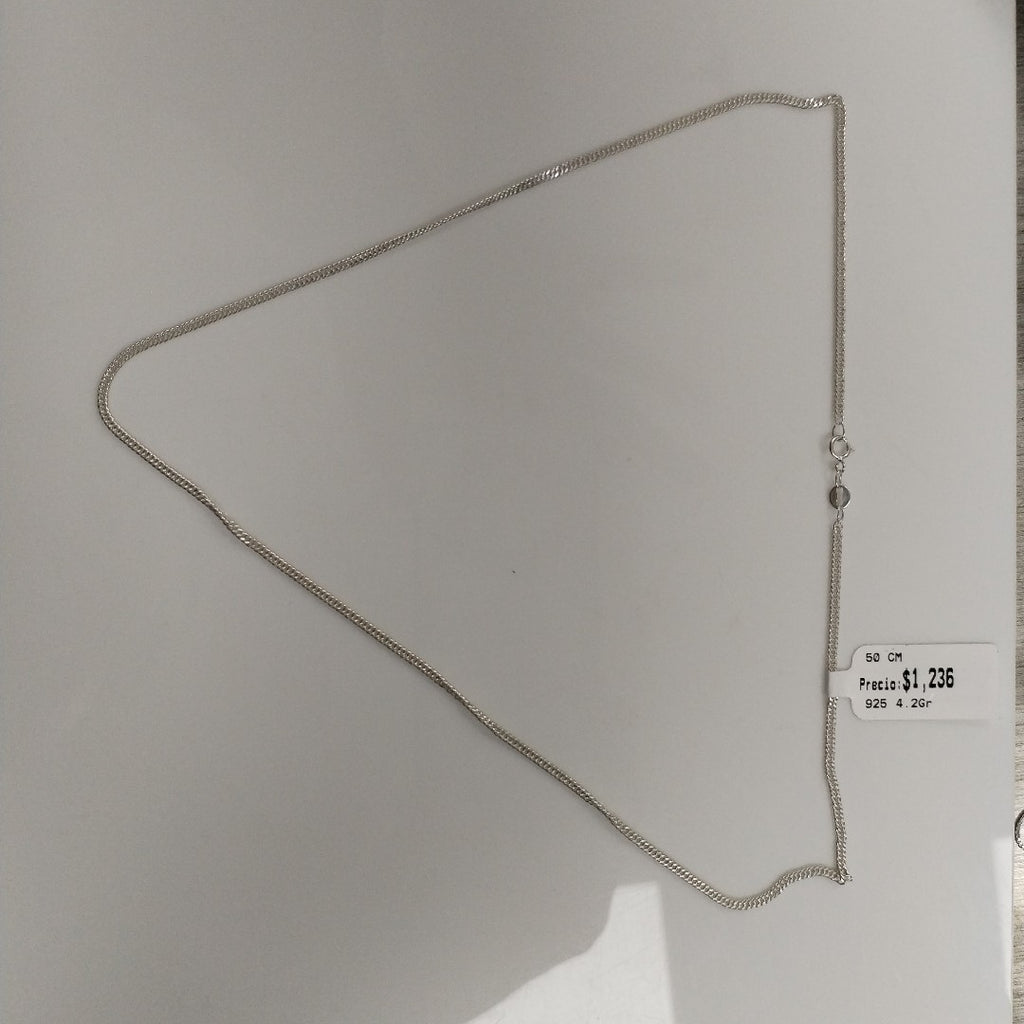 CADENA BARBADA PLATA .925 50 CM 4.22 GR (NUEVO)