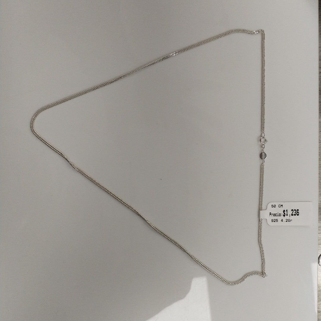 CADENA BARBADA PLATA .925 50 CM 4.22 GR (NUEVO)