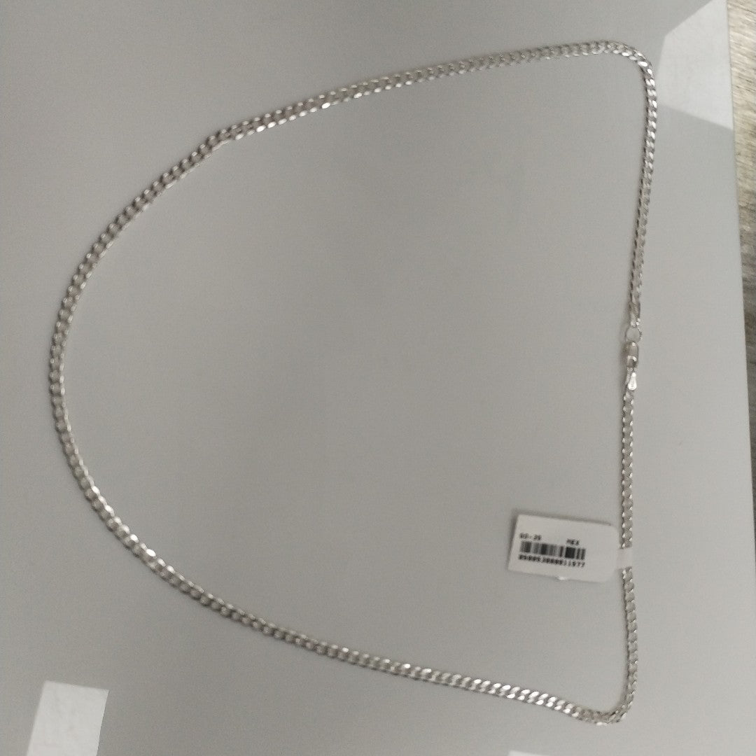 CADENA BARBADA PLATA .925 55 CM 8.02 GR (NUEVO)