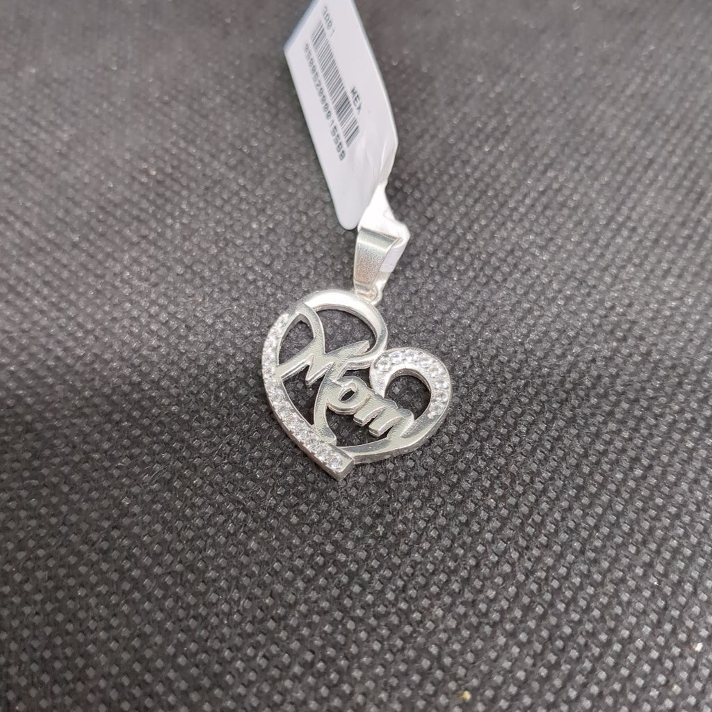 DIJE CORAZON C/CIRCONIAS PLATA .925 3.1 GR (NUEVO)