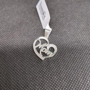DIJE CORAZON C/CIRCONIAS PLATA .925 3.1 GR (NUEVO)