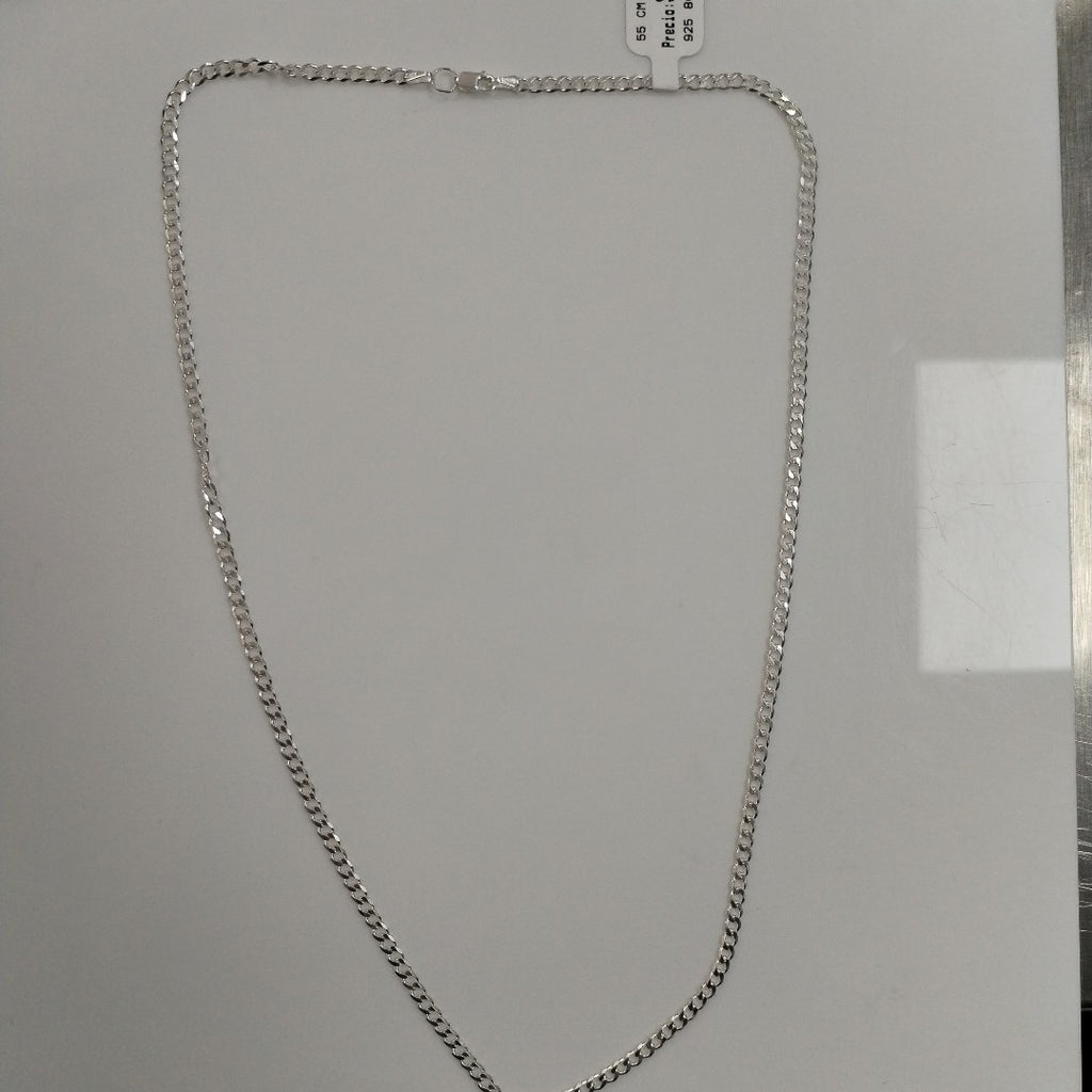 CADENA BARBADA PLATA .925 55 CM 8.02 GR (NUEVO)