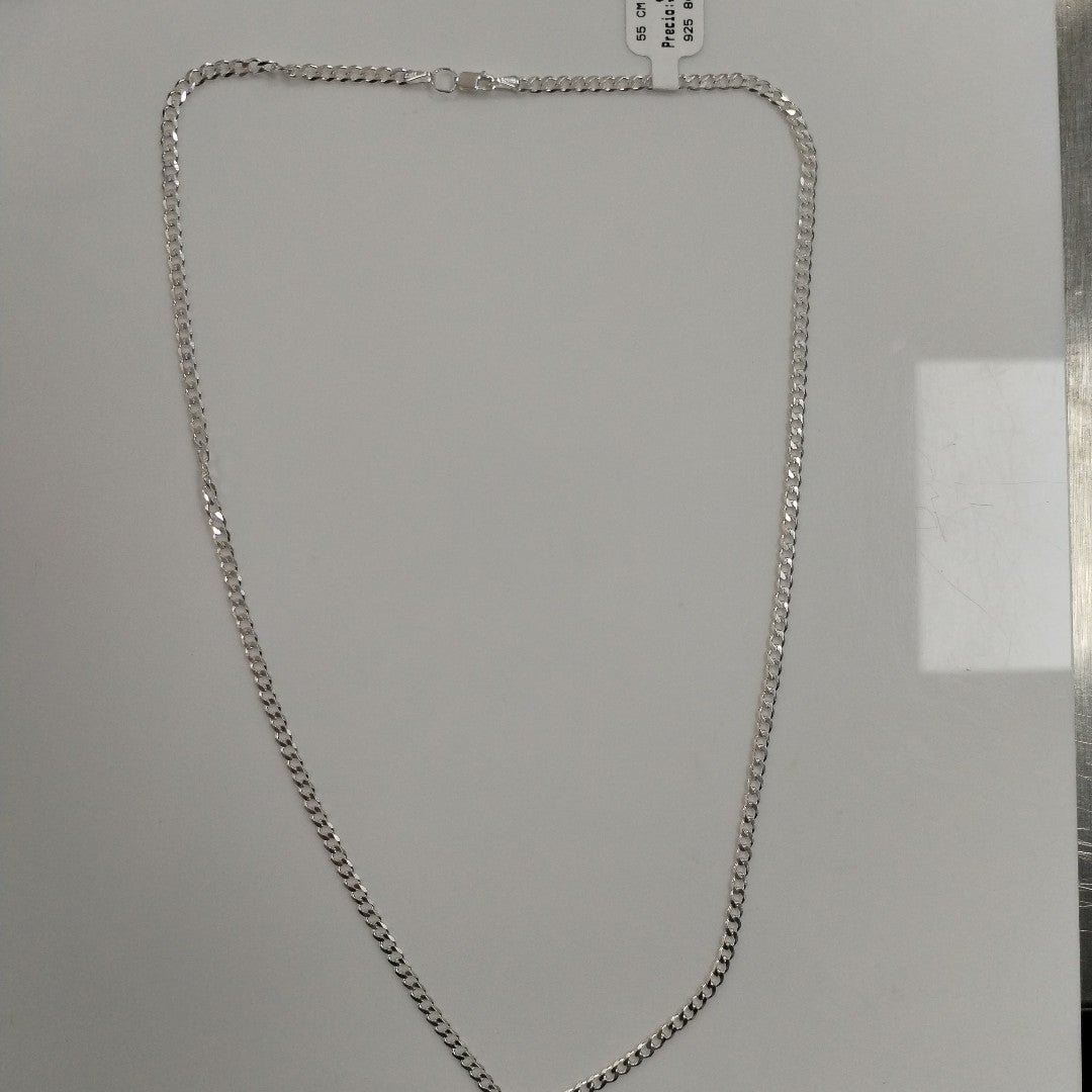 CADENA BARBADA PLATA .925 55 CM 8.02 GR (NUEVO)