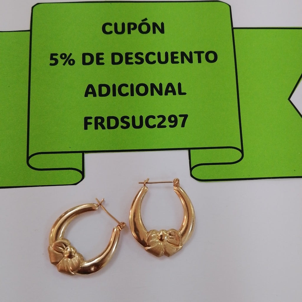 ARRACADAS PAR ORO 14 K 2,90 GRMS (SEMINUEVO)