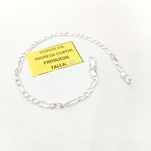 PULSERA TEJIDO 3X1 PLATA .925 21 CM 3.2 GR (NUEVO)