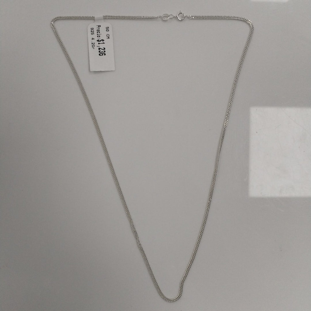 CADENA BARBADA PLATA .925 50 CM 4.22 GR (NUEVO)