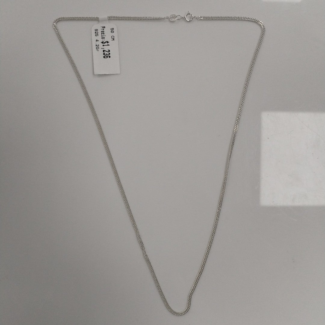 CADENA BARBADA PLATA .925 50 CM 4.22 GR (NUEVO)