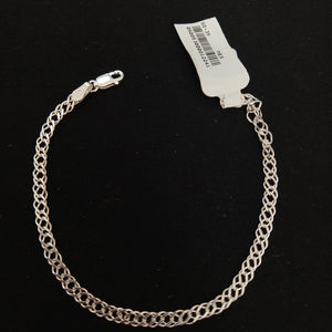 PULSERA DOBLE ESLABON PLATA .925 18 CM 3.43 GR (NUEVO)