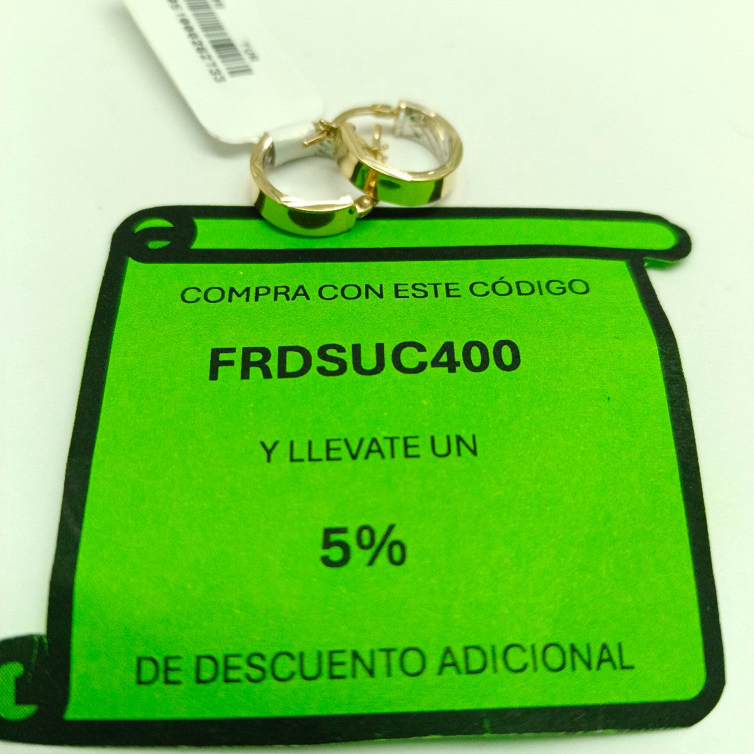 ARRACADAS ORO 14K 1.5 (NUEVO)