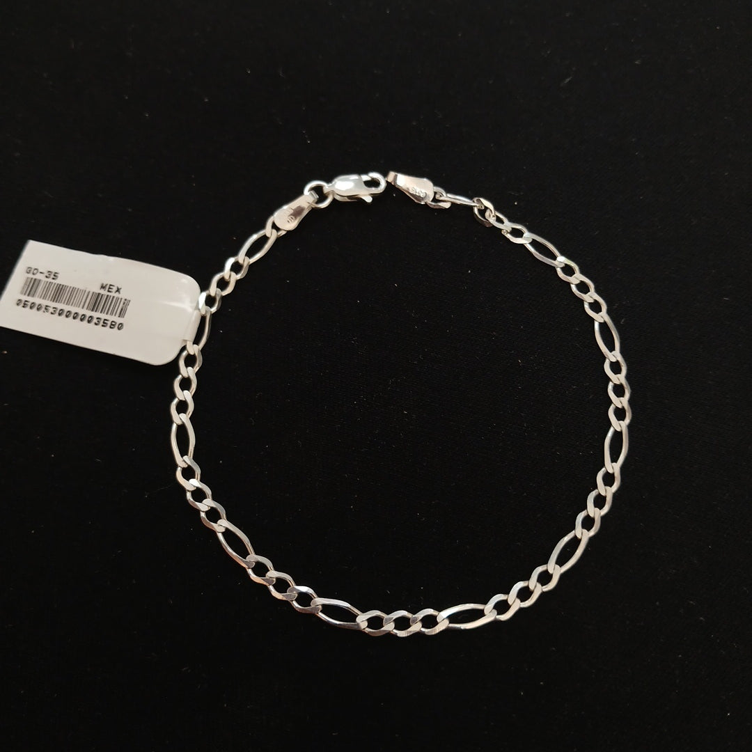 PULSERA TEJIDO 3X1 PLATA .925 21 CM 3.2 GR (NUEVO)