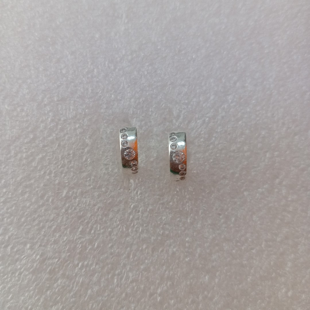 ARRACADAS C/CIRCONIAS PLATA .925 2.4 GR (NUEVO)
