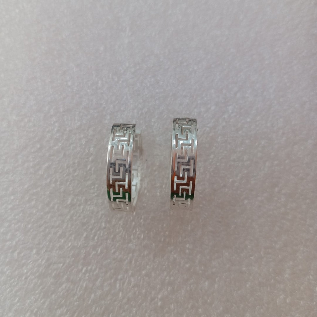 ARETES ARRACADAS GRECAS PLATA .925 4.13 GR (NUEVO)
