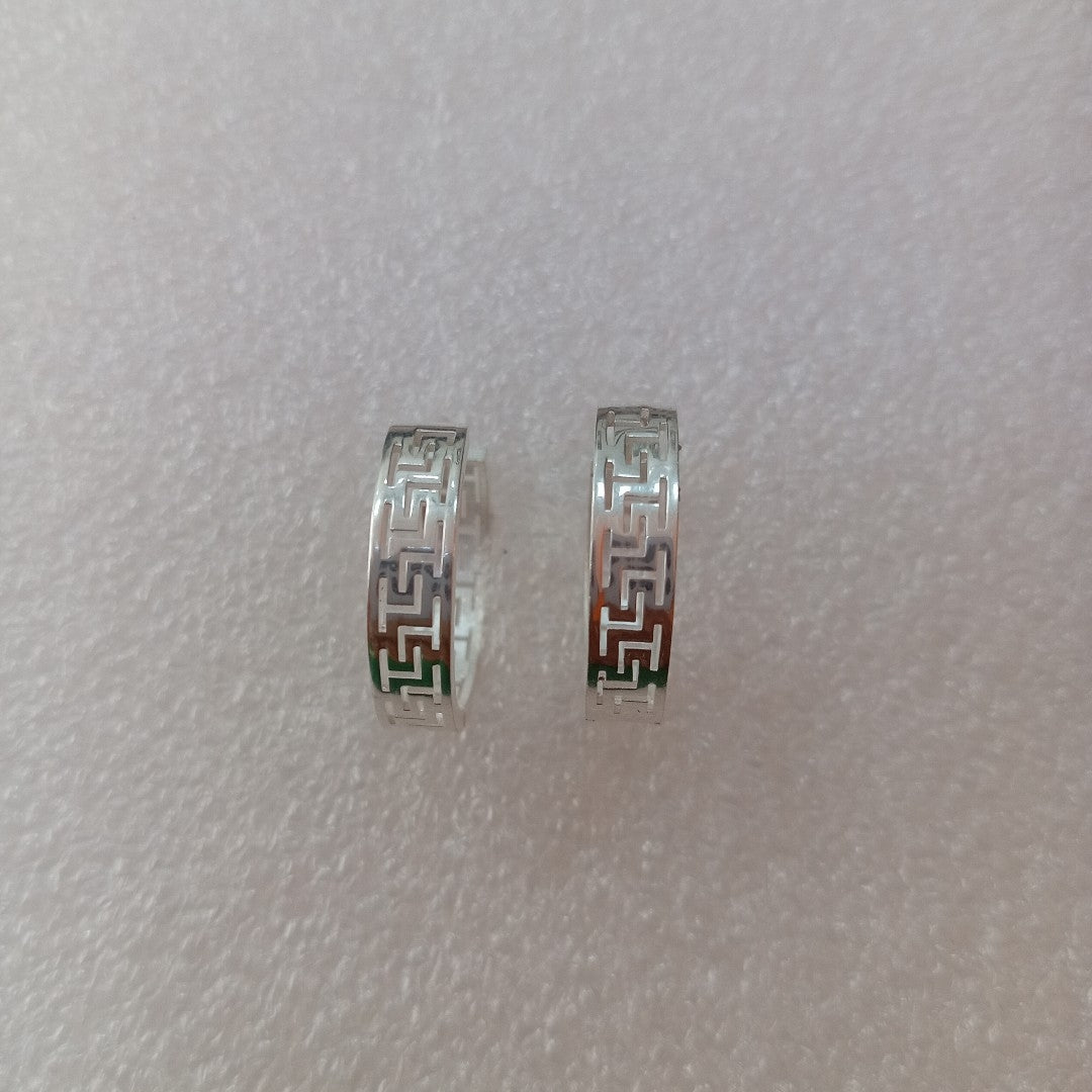 ARETES ARRACADAS GRECAS PLATA .925 4.13 GR (NUEVO)