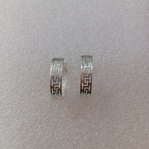 ARETES ARRACADAS GRECAS PLATA .925 4.13 GR (NUEVO)