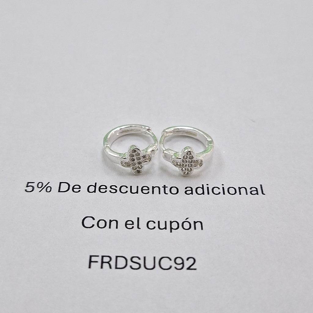 ARRACADAS C/CIRCONIAS PLATA .925 1.9 GR (NUEVO)