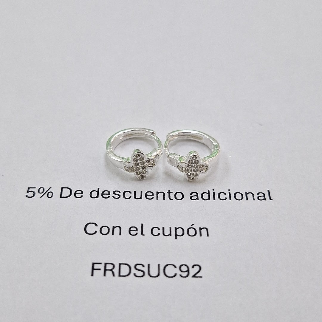 ARRACADAS C/CIRCONIAS PLATA .925 1.9 GR (NUEVO)