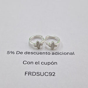 ARRACADAS C/CIRCONIAS PLATA .925 1.9 GR (NUEVO)