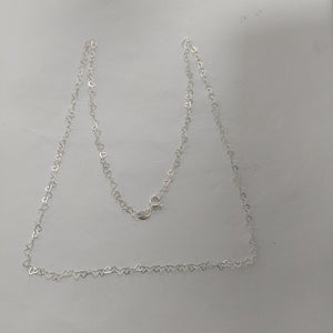 CADENA CORAZONES PLATA .925 60 CM 3.02 GR (NUEVO)