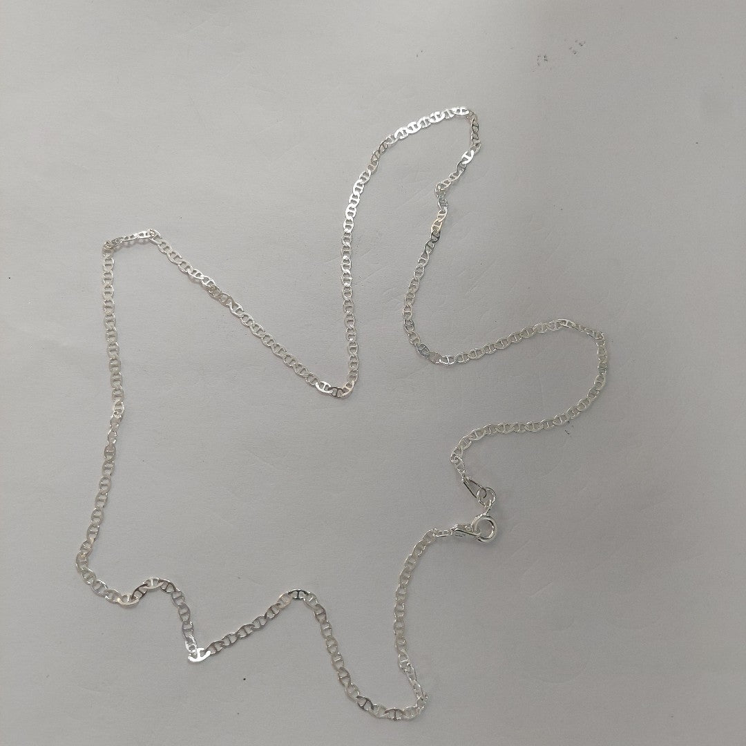 CADENA TEJIDO GUCHI PLATA .925 55 CM 3.5 GR (NUEVO)