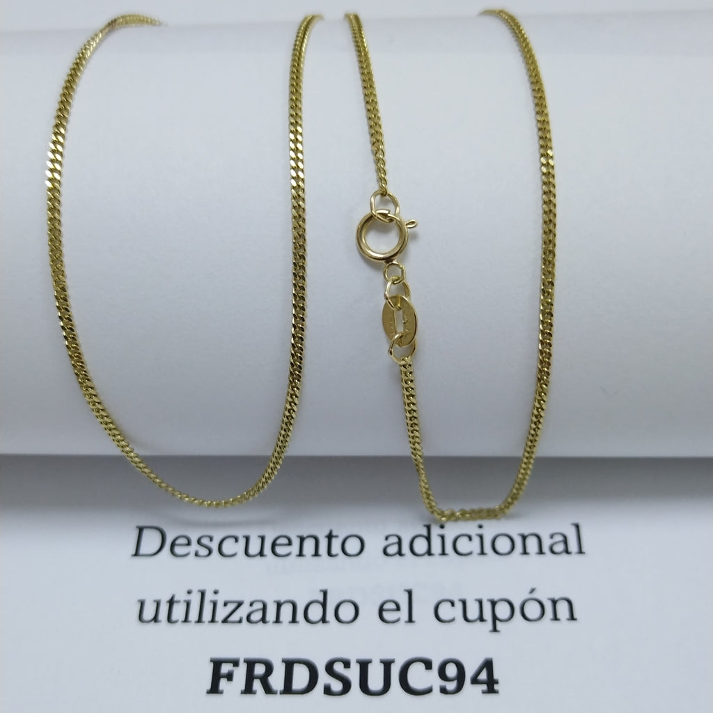 CADENAS TEJIDO BARBADA ORO 10K 50 CM 2.8 GR (NUEVO)