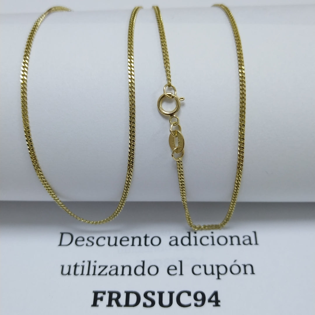 CADENAS TEJIDO BARBADA ORO 10K 50 CM 2.8 GR (NUEVO)