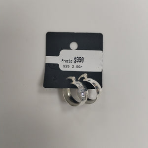 ARETES ARRACADAS FACETADAS PLATA .925 2.9 GR (NUEVO)