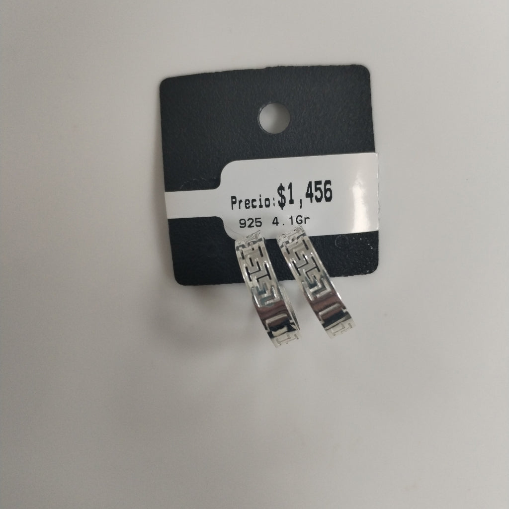 ARETES ARRACADAS GRECAS PLATA .925 4.13 GR (NUEVO)