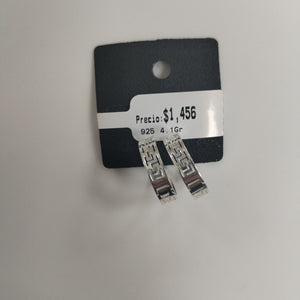 ARETES ARRACADAS GRECAS PLATA .925 4.13 GR (NUEVO)