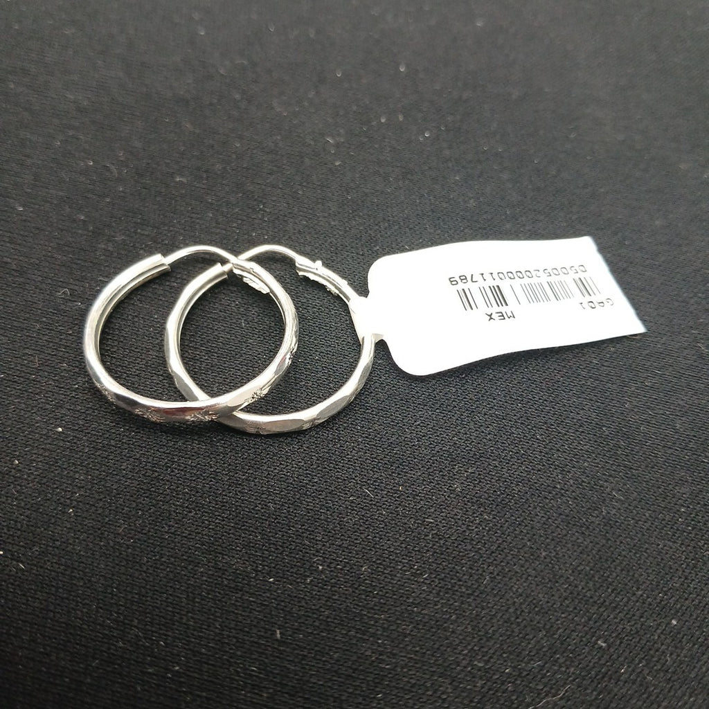 PAR ARRACADAS FACETADA PLATA .925 2.1 GR (NUEVO)