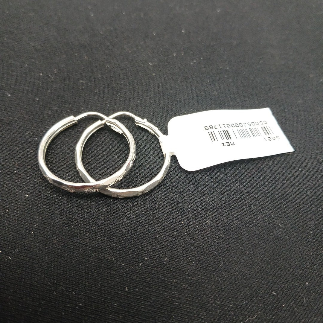 PAR ARRACADAS FACETADA PLATA .925 2.1 GR (NUEVO)
