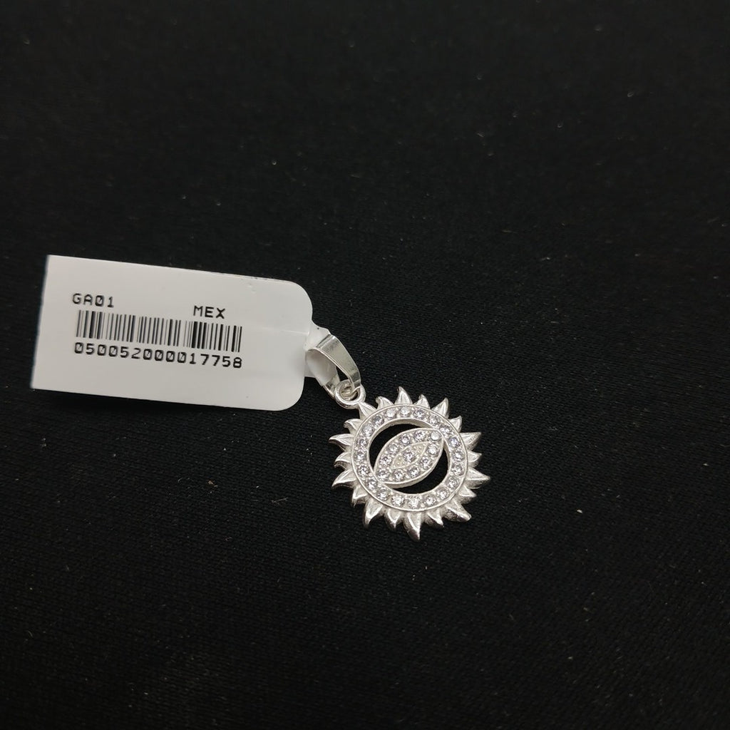 DIJE OJO MAGICO CON CIRCONIAS PLATA .925 2 GR (NUEVO)