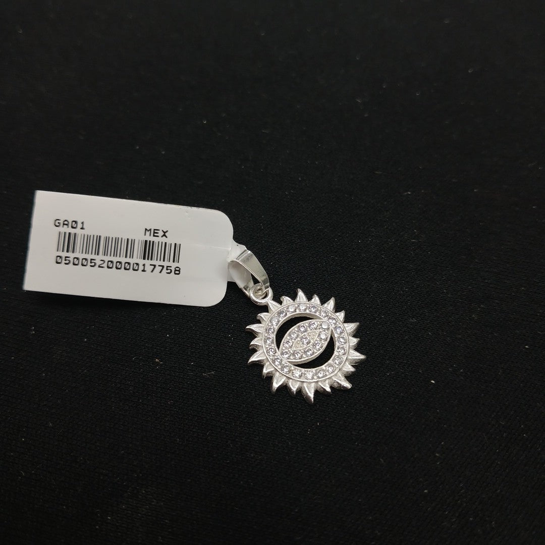 DIJE OJO MAGICO CON CIRCONIAS PLATA .925 2 GR (NUEVO)
