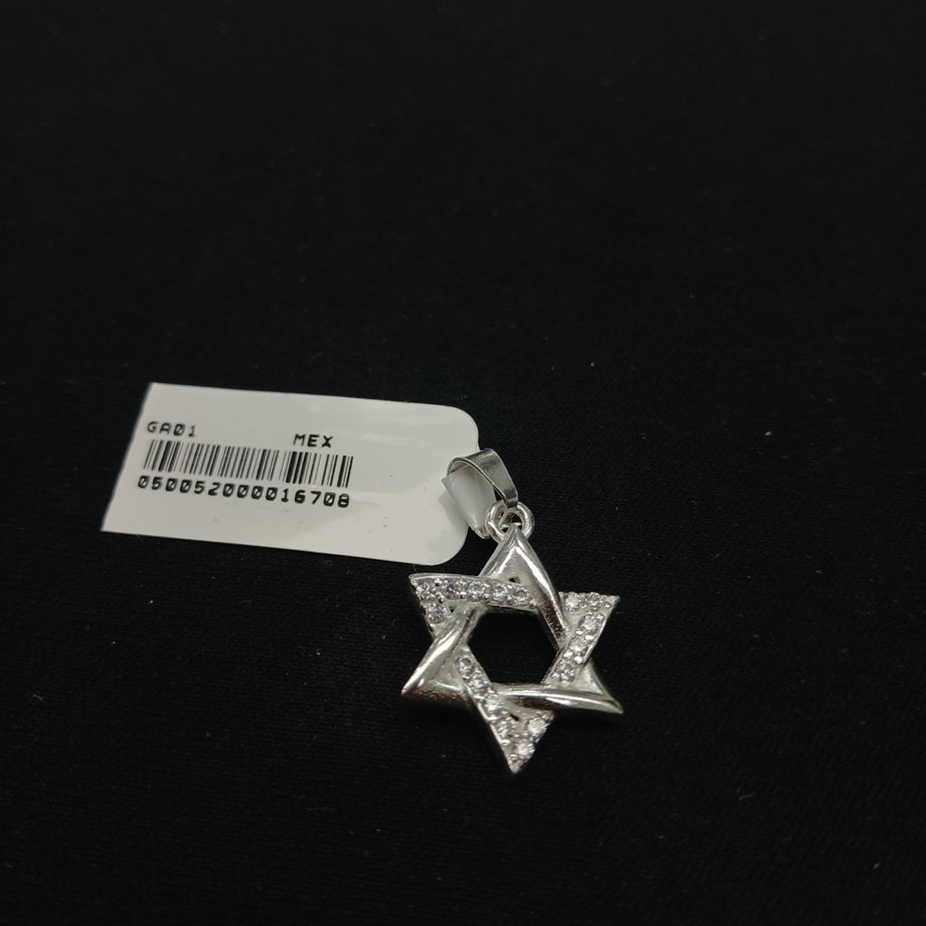 DIJE ESTRELLA DE DAVID C/CIRCONIAS PLATA .925 2.6 GR (NUEVO)