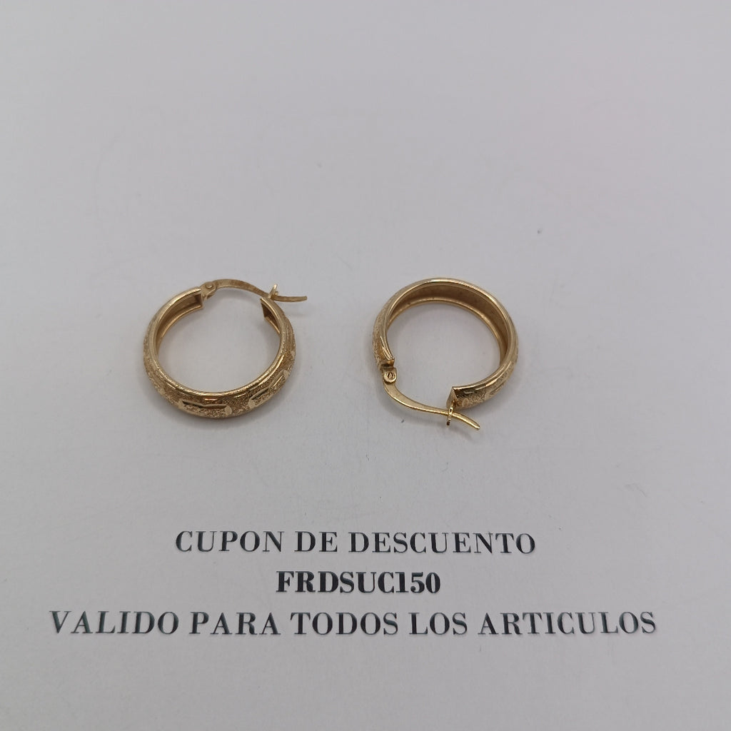 ARETES PAR ORO 14 K 3.2 GRMS (SEMINUEVO)