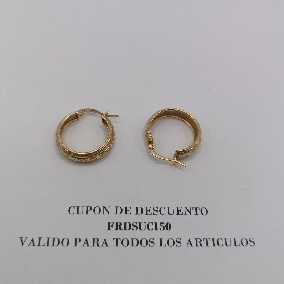 ARETES PAR ORO 14 K 3.2 GRMS (SEMINUEVO)