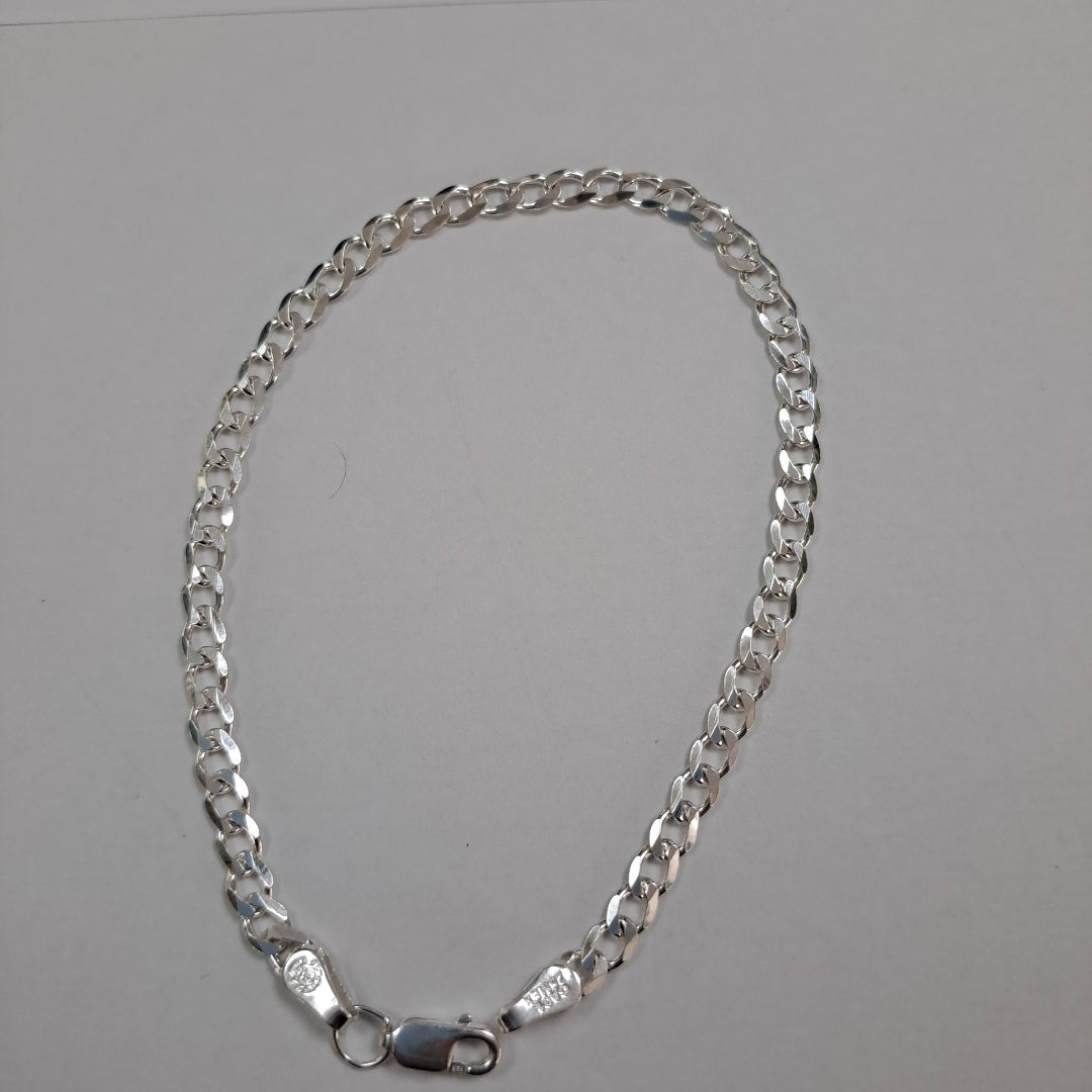 PULSERA BARBADA PLATA .925 21 CM 4.3 GR (NUEVO)