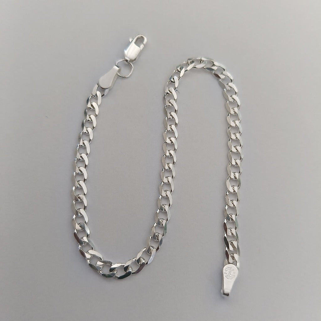 PULSERA BARBADA PLATA .925 21 CM 4.3 GR (NUEVO)