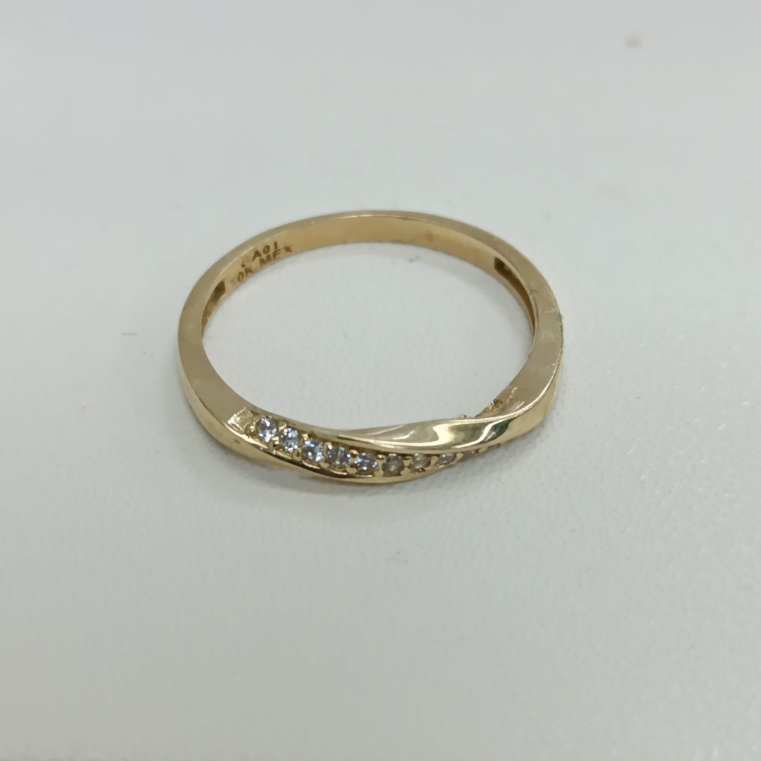 ANILLOS C/CIRCONIA ORO 10K TALLA 9 1.8 GR (NUEVO)