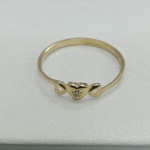ANILLOS FIG CORAZON ORO 10K TALLA 7 0.8 GR (NUEVO)