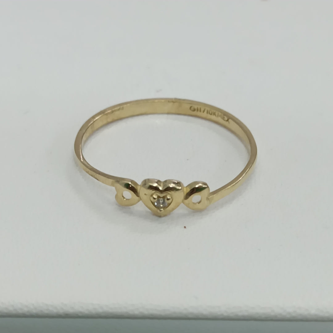 ANILLOS FIG CORAZON ORO 10K TALLA 8 0.9 GR (NUEVO)