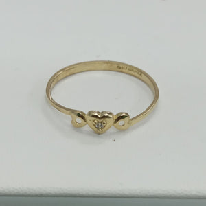 ANILLOS FIG CORAZON ORO 10K TALLA 8 0.9 GR (NUEVO)