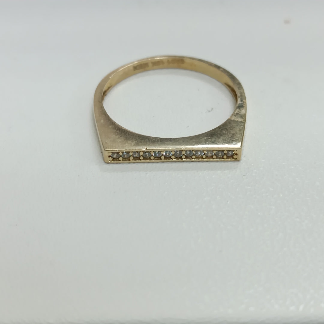 ANILLOS C/CIRCONIA ORO 10K TALLA 9 2.1 GR (NUEVO)
