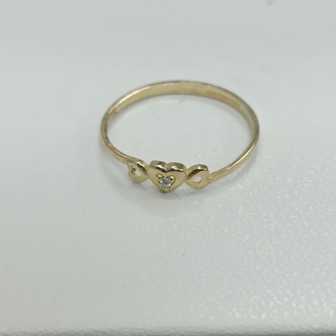 ANILLOS FIG CORAZON ORO 10K TALLA 8 0.9 GR (NUEVO)